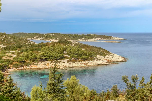 Απρόσιτες Άγριες Παραλίες Στο Νησί Vis Της Κροατίας — Φωτογραφία Αρχείου