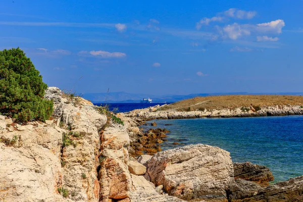 Prachtige Lege Kiezelstranden Het Eiland Vis Kroatië — Stockfoto
