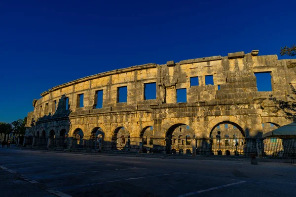 Amphitheater Pula Tourist Attractions Gladiatorial Arena Croatia — Stock Photo, Image