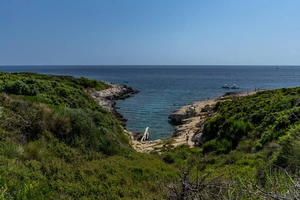 Пляж Микуле Дражич Полуостров Каменяк Пула Хорватии — стоковое фото