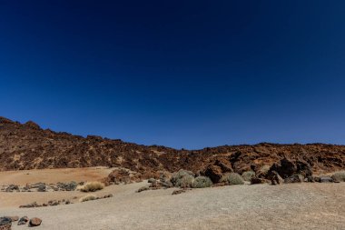 Teide Ulusal Parkı, Tenerife, Kanarya Adaları, İspanya 'daki ünlü Pico del Teide dağ volkanının güzel manzarası