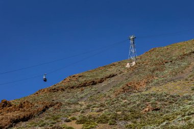 Teide Ulusal Parkı, Tenerife, Kanarya Adaları, İspanya 'daki ünlü Pico del Teide dağ volkanının güzel manzarası