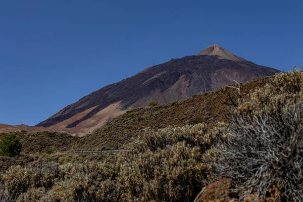 Beau Paysage Célèbre Volcan Montagne Pico Del Teide Dans Parc — Photo