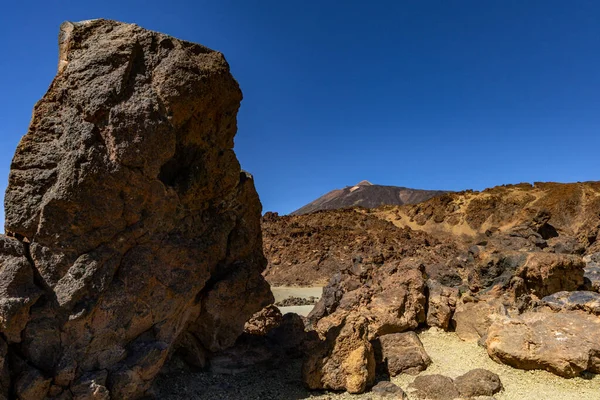 Krásná Krajina Známé Horské Sopky Pico Del Teide Národním Parku — Stock fotografie