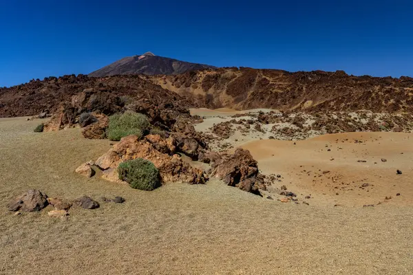 Krásná Krajina Známé Horské Sopky Pico Del Teide Národním Parku — Stock fotografie
