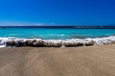 Costa Adeje Sandy, Duque Fanabe İspanya Kanarya Adaları Tenerife 'de sahile çıktı