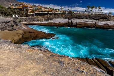 Costa Adeje Sandy, Duque Fanabe İspanya Kanarya Adaları Tenerife 'de sahile çıktı