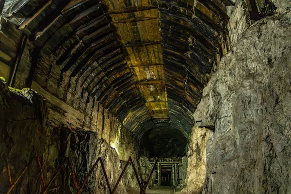 stock image Mysterious Wodarz Adit, Riese complex in Lower Silesia. Underground City of Osowka Tunnels dug by the Germans during World War 2, headquarters of Adolf Hitler