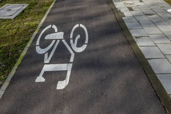 Road only for bicycles, bicycle signs, attention, bicycle