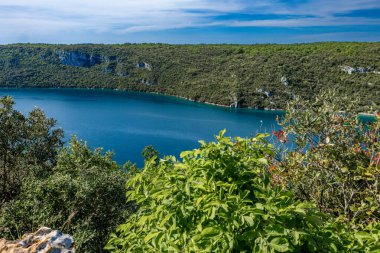 Istria Hırvatistan 'daki Lim Kanalına Bakış