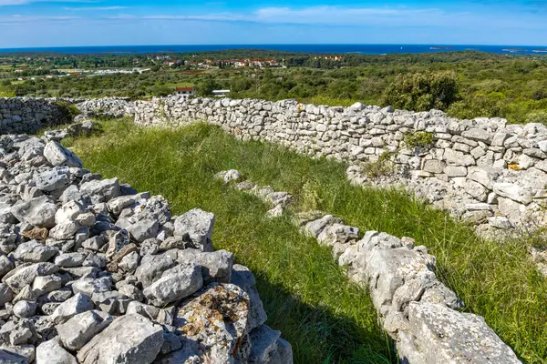 stock image Monkodonja settlement from the Bronze Age, archaeological site of Rovinj in Croatia 