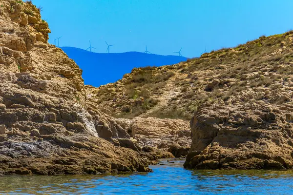 stock image Croatian wildlife blue Adriatic Sea rocky beaches for naturists Island Rab