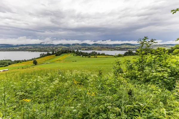 stock image Panorama of the Tatra Mountains Velo Czorsztyn bicycle route around the lake tourist attractions of Czorszty