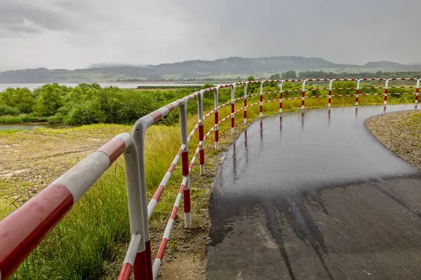 stock image Panorama of the Tatra Mountains Velo Czorsztyn bicycle route around the lake tourist attractions of Czorszty