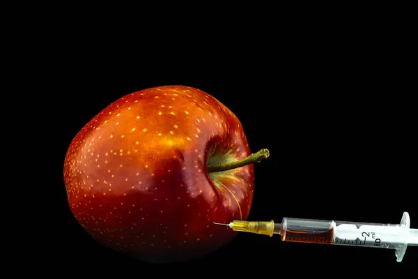 Genetiği değiştirilmiş gıdalara antibiyotik enjekte etmek GMP kırmızı elma yetiştirme yapay