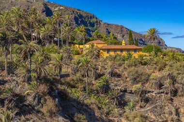 Located in Los Realejos in the north of Tenerife, Rambla de Castro, Playa de Castro, a beach with a waterfall on the Atlantic Ocea clipart