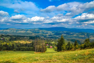 yüksek dağ zirveleri, Silezya Beskids manzarası, dağ manzarası