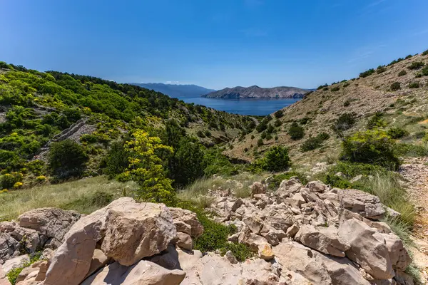 Yerli halk tarafından Baska 'dan Vela Luka plajına uzanan patikada inşa edilen taştan alçak duvarlar, koyun ve koç otlakları için diğer otlakların tepesine istiflenmiş taşlar