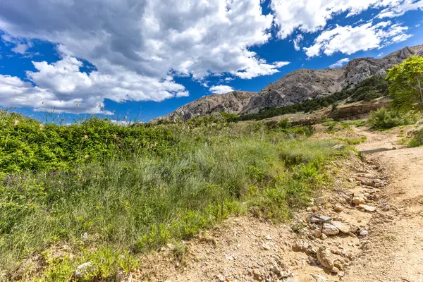 Baska 'daki kumsaldan Bag Dağı' na kadar yürüyüş yolu, yukarıdan görülen şehir manzarası, Bask sahilindeki koyu masmavi su.