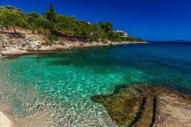 Hırvatistan 'ın Ciovo' daki en güzel plajları, dinlenme ve Tatinje sahillerinde dalış, 