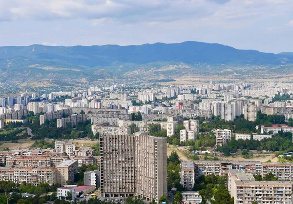 Панорамный Вид Готового Жилого Комплекса Построенного Коммунистическом Режиме Тбилиси Грузия — стоковое фото