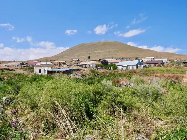 stock image Panoramic view of traditional village Khanchali in Samtskhe-Javakheti National Park, Georgia, close to the Turkish border. High quality photo