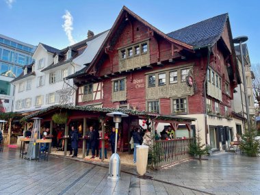 Dornbirn, Vorarlberg, Avusturya 'da Noel pazarı, 24.11.2022. Yüksek kalite fotoğraf