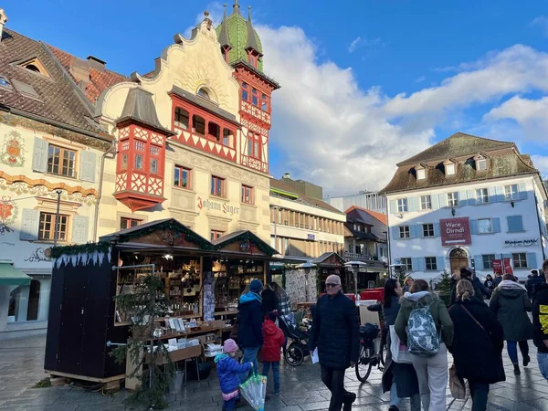 Χριστουγεννιάτικη Αγορά Στο Dornbirn Vorarlberg Αυστρία 2022 Υψηλής Ποιότητας Φωτογραφία — Φωτογραφία Αρχείου