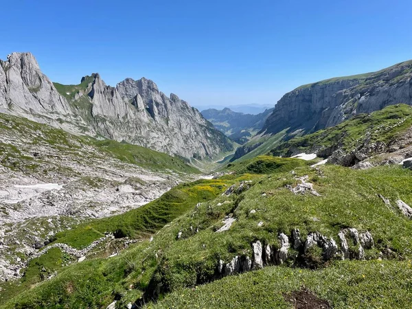 Blick Auf Widderalpstoeck Und Fölensee Alpstein Appenzell Schweiz Hochwertiges Foto — Stockfoto