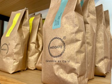  Mocafe, Filandia, Kolombiya 'da kahve poşetleri, 21.07.24. Yüksek kalite fotoğraf