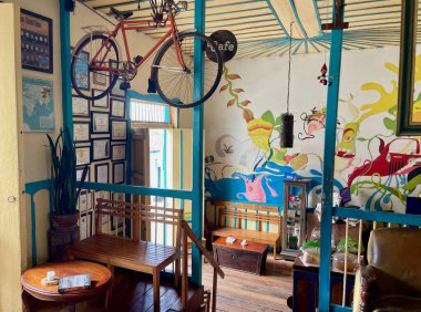 Cafe Jesus Martin, Salento, Kolombiya, 27.07.24. Yüksek kalite fotoğraf