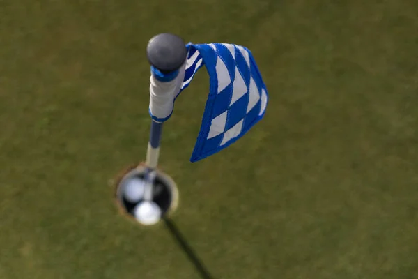 Flagga Golfbanan Inlärningskurs — Stockfoto