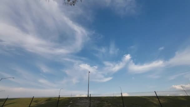 Vista Horizontal Elevação Rodovia Com Nuvens Timelapse — Vídeo de Stock
