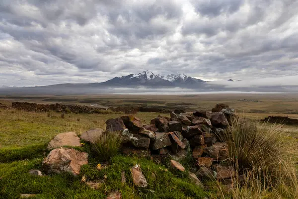 stock image View of the Huayhuash Mountain Range of Peru