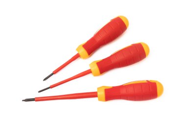 Tornavida beyaz arkaplanda izole edildi.