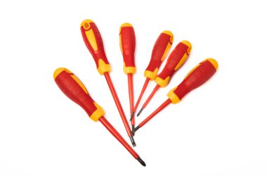 Tornavida beyaz arkaplanda izole edildi.