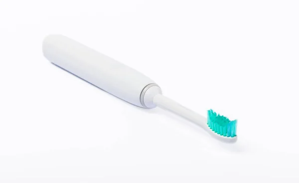 Elektronische Ultrasone Tandenborstel Laadstandaard Geïsoleerd Witte Achtergrond Tandheelkundig Concept Orale — Stockfoto