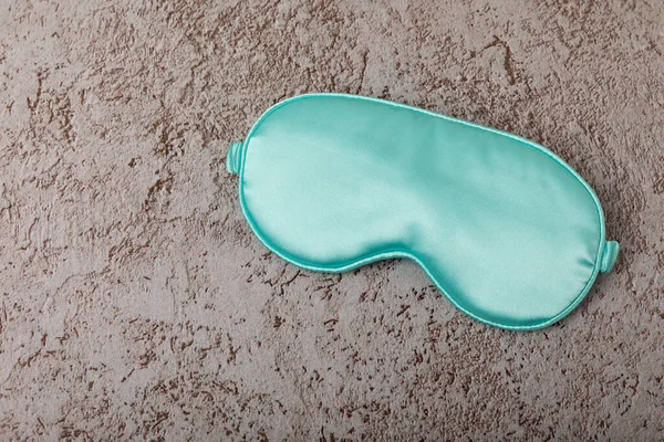 Masque Sommeil Sur Fond Marbre Flat Lay Concept Repos Minimal — Photo