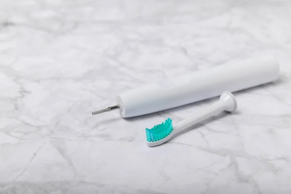 Smart Electric Toothbrush Modern Technologies Health Healthy Teeth Dentistry Concept — Stock Photo, Image