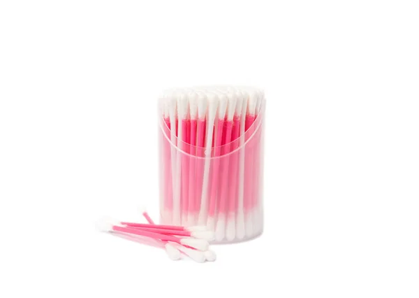 Cotton Buds Isolated White Background Cotton Swab Clean Cotton Buds — Stock Photo, Image