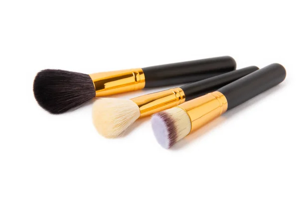 stock image Cosmetic makeup brush isolated on white background. Professional makeup brush. Makeup tool. Visagiste.