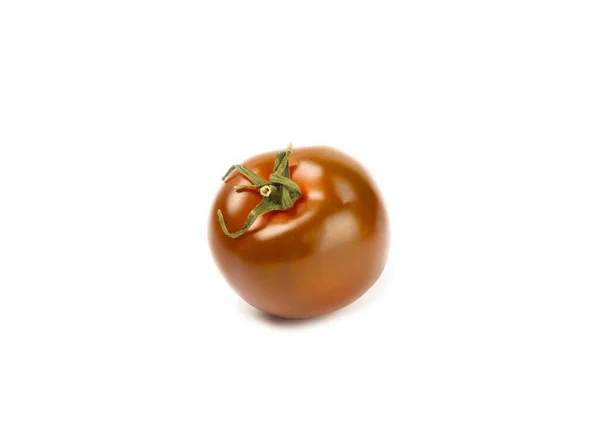 Zwarte Tomaat Geïsoleerd Witte Achtergrond Verse Zwarte Tomaten Verse Groenten — Stockfoto