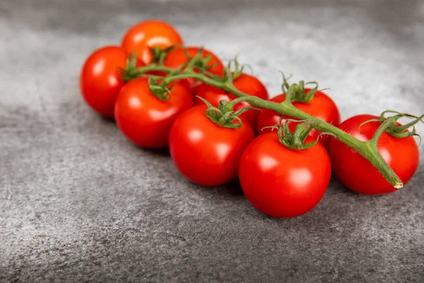 Tomaten Marmeren Textuur Achtergrond Kerstomaten Keukentafel Biologische Groenten Oogst Veganistisch — Stockfoto