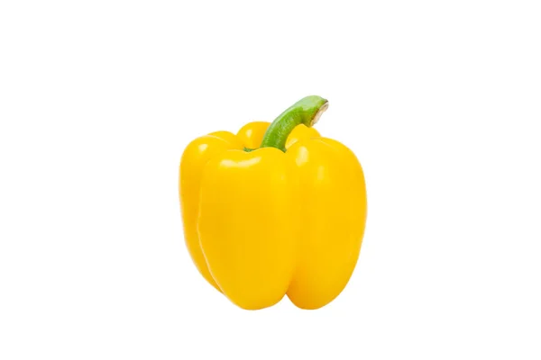 Paprika Čerstvá Žlutá Paprika Izolovaná Bílém Pozadí Bulharský Salátový Pepř — Stock fotografie