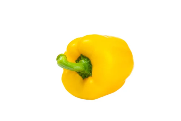 Paprika Verse Gele Paprika Geïsoleerd Witte Achtergrond Bulgaarse Salade Peper — Stockfoto