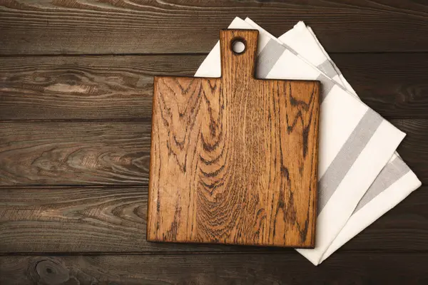 짜임새 테이블에 나무로 디자인 Mockup 주방용품 텍스트를위한 공간을 복사합니다 조리법 — 스톡 사진