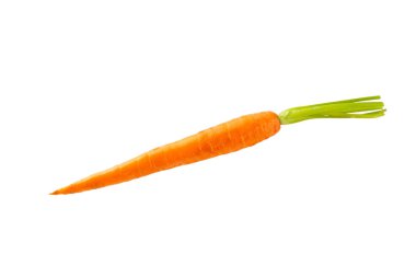 Beyaz arka planda izole edilmiş havuç. Beyaz arka planda taze ve organik havuçlar. Havuç dilimleri. Vejetaryen.