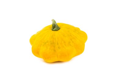 Pattypan zucchini isolated on white background. squash. Fresh organic pattypan squashes on background. Vegan. Farmer's Market. Patisson. clipart