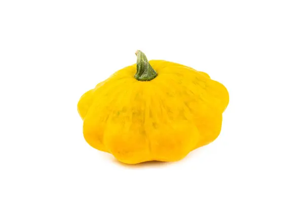 stock image Pattypan zucchini isolated on white background. squash. Fresh organic pattypan squashes on background. Vegan. Farmer's Market. Patisson.