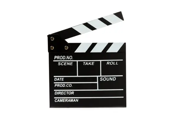 stock image Movie clapper. Movie clapper isolated on white background. Concept recreation and entertainment. Cinema concept.